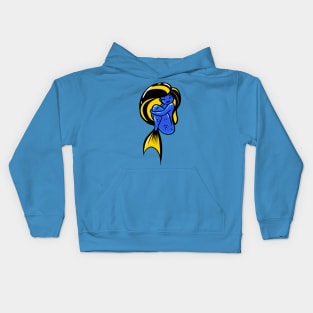 Blue Tang Mermaid Kids Hoodie